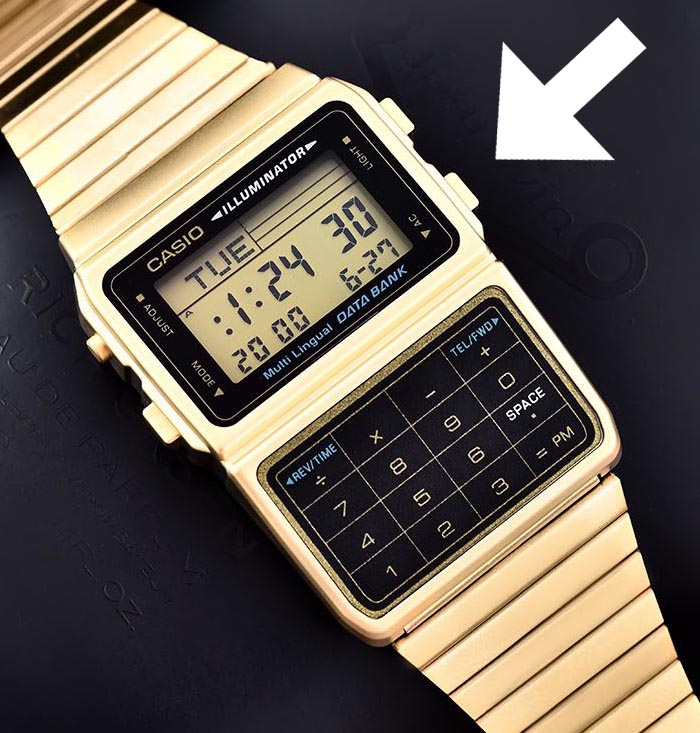 reloj calculadora casio dorado dbc-610a-1df - Compra venta en todocoleccion