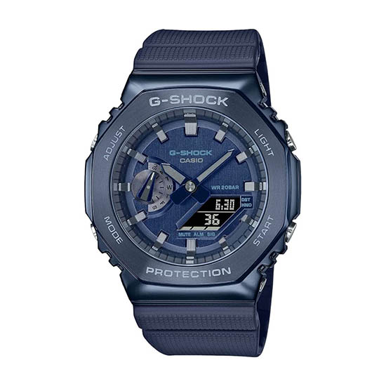 Casio G-Shock Azul Metal con Deposición de Vapor GM-2100N-2A